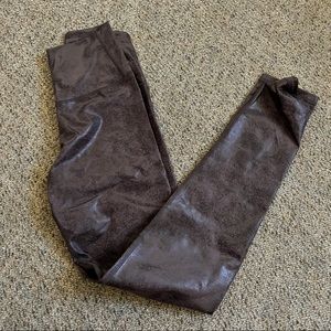 Brown Leather Snakeskin Leggings from Aerie